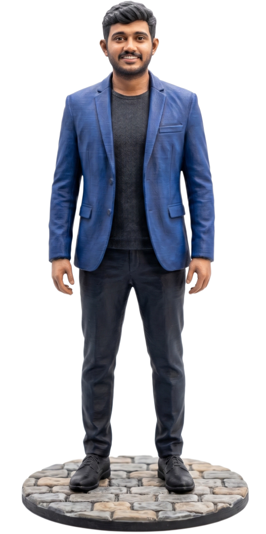 Full-body realistic custom figurine